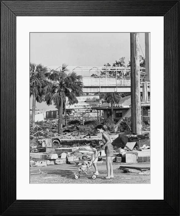 Framed Print : Hurricane Camille Destruction Framed Print : Hurricane Camille Destruction