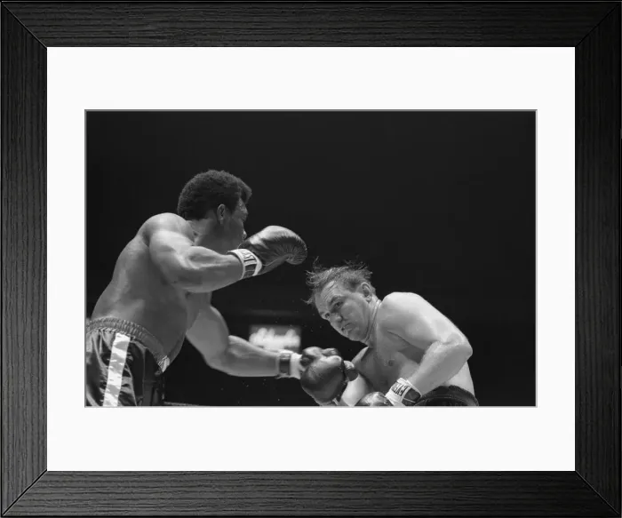 Framed Print : George Foreman and Chuck Wepner Framed Print : George Foreman and Chuck Wepner