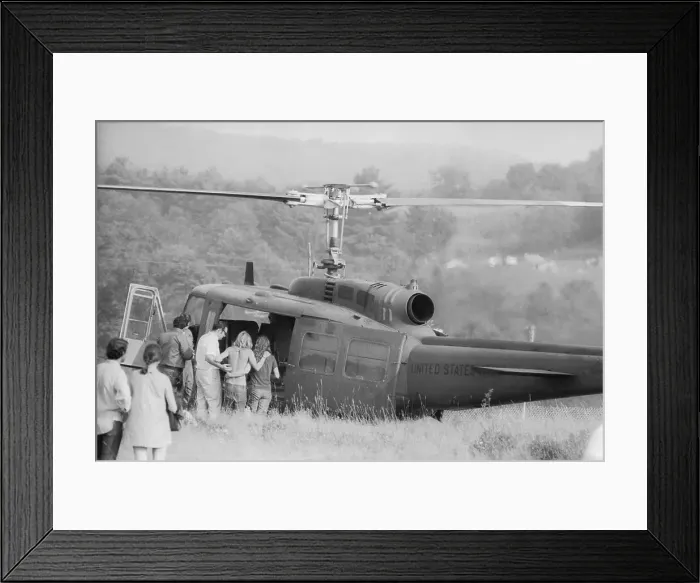 Framed Print : Sick Woodstock Festival Fans Evacuated Framed Print : Sick Woodstock Festival Fans Evacuated