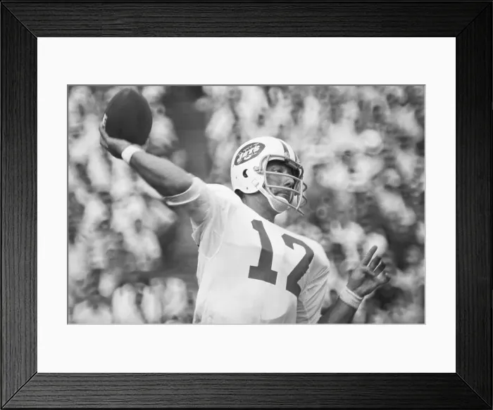 Framed Print : Joe Namath Throwing Football Framed Print : Joe Namath Throwing Football