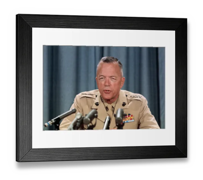 Framed Print : General Leonard Chapman Discussing Racial Issues Framed Print : General Leonard Chapman Discussing Racial Issues