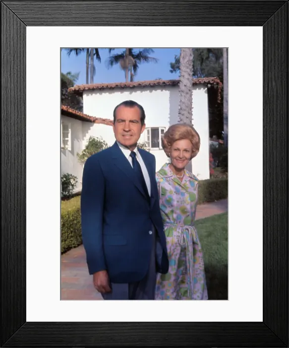 Framed Print : Full Front Portrait of Richard Nixon and Wife Framed Print : Full Front Portrait of Richard Nixon and Wife