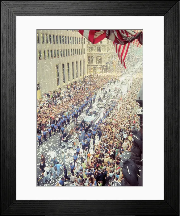 Framed Print : Astronauts Riding in Ticker Tape Parade Framed Print : Astronauts Riding in Ticker Tape Parade