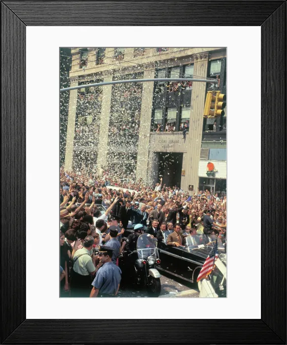 Framed Print : Apollo 11 astronauts Waving to Crowds Framed Print : Apollo 11 astronauts Waving to Crowds