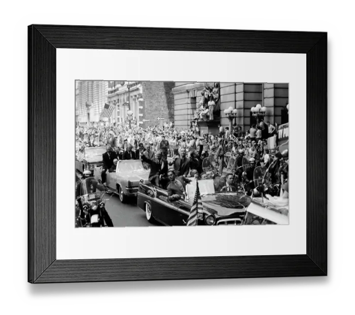 Framed Print : Astronauts Wave from Parade Automobile Framed Print : Astronauts Wave from Parade Automobile