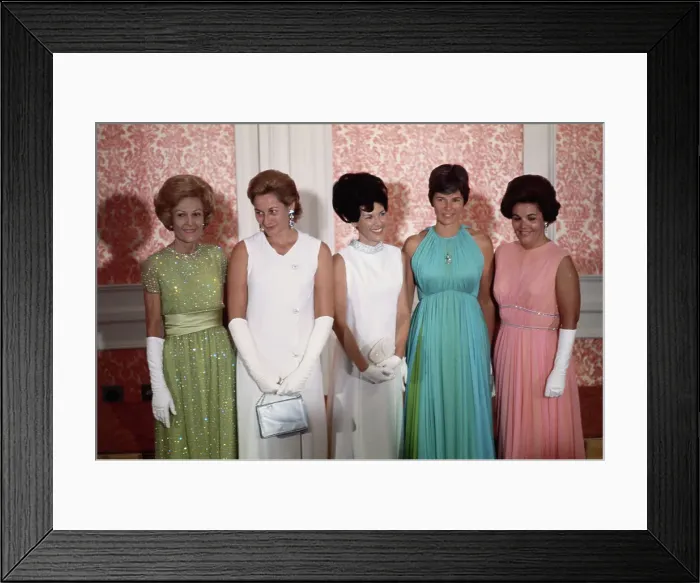 Framed Print : Mrs.Nixon and Mrs.Agnew Honor Astronauts Wives 1969 Framed Print : Mrs.Nixon and Mrs.Agnew Honor Astronauts Wives 1969