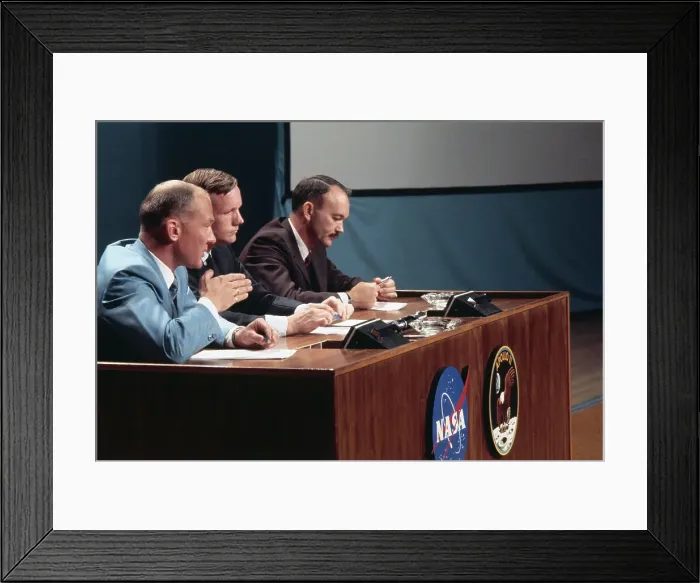 Framed Print : Apollo 11 Astronauts Holding Press Conference Framed Print : Apollo 11 Astronauts Holding Press Conference