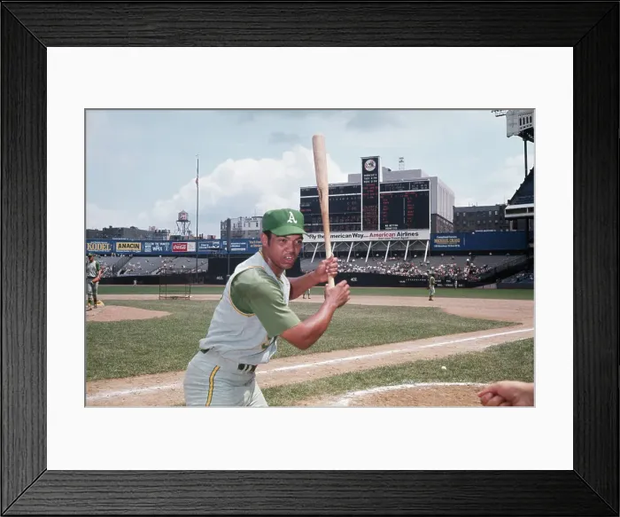 Framed Print : Reggie Jackson in Posed Batting Action Framed Print : Reggie Jackson in Posed Batting Action
