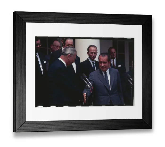 Framed Print : President Nixon and Kurt Georg Kiesinger Shaking Hands Framed Print : President Nixon and Kurt Georg Kiesinger Shaking Hands