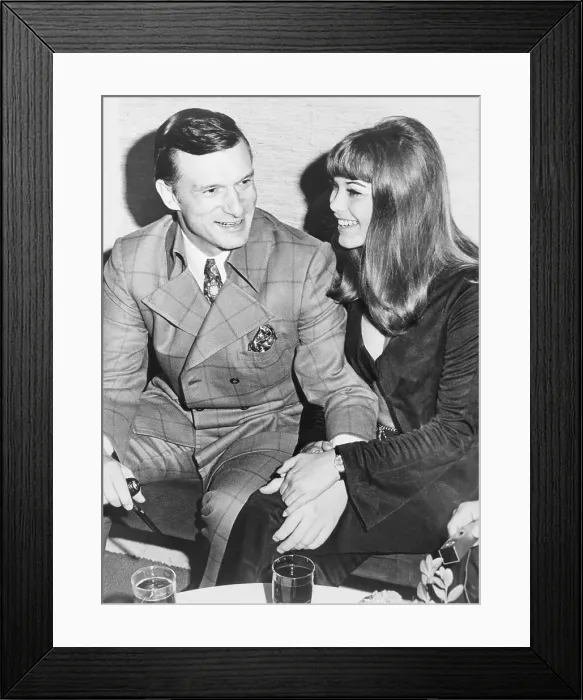 Framed Print : Hugh Hefner and Barbara Benton Holding Hands Framed Print : Hugh Hefner and Barbara Benton Holding Hands