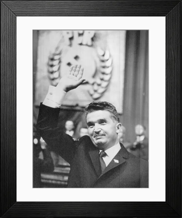 Framed Print : Romanian President Waving To Delegates Framed Print : Romanian President Waving To Delegates