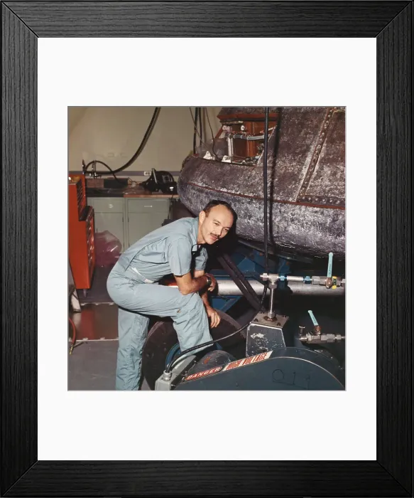 Framed Print : Michael Collins Inspecting Spacecraft Framed Print : Michael Collins Inspecting Spacecraft