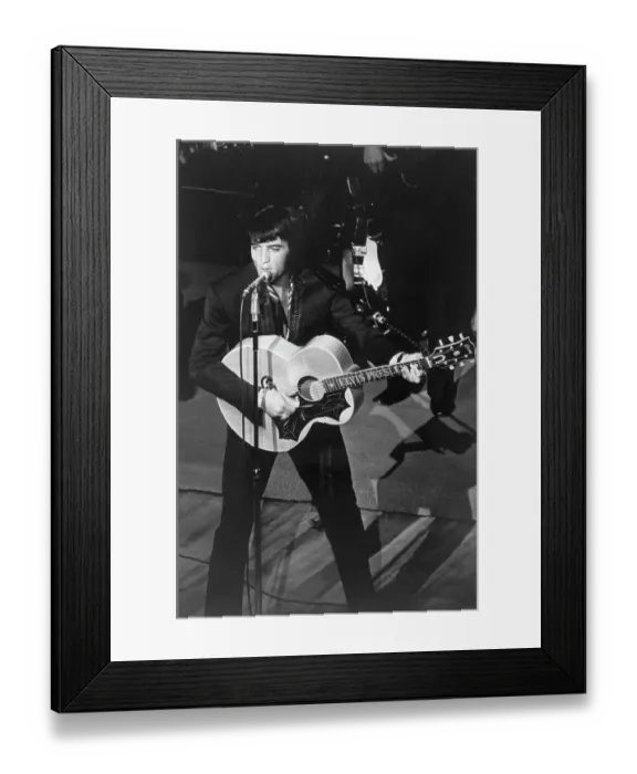 Framed Print : Elvis Presley Playing Guitar and Singing Framed Print : Elvis Presley Playing Guitar and Singing