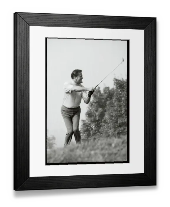 Framed Print : Golfer Tommy Bolt Swinging Club Framed Print : Golfer Tommy Bolt Swinging Club