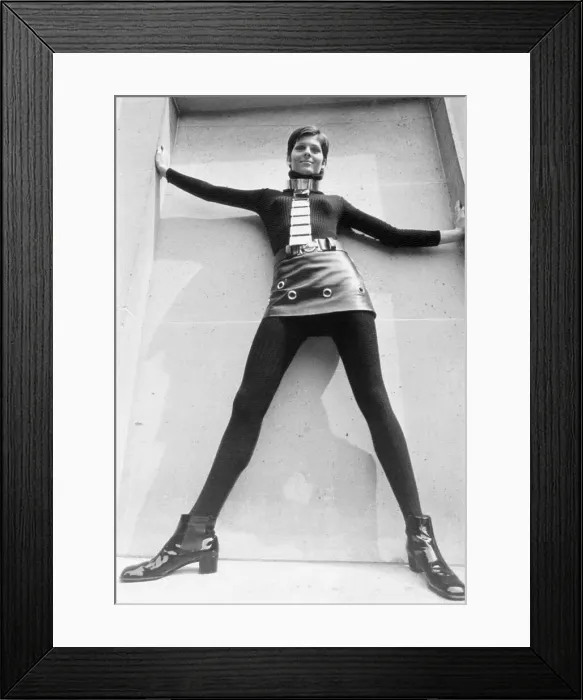 Framed Print : Paris Model Wearing Pierre Cardin Design Framed Print : Paris Model Wearing Pierre Cardin Design