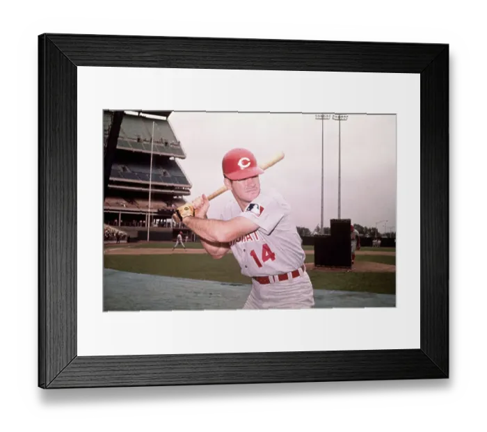 Framed Print : Portrait of Pete Rose with Baseball Bat Framed Print : Portrait of Pete Rose with Baseball Bat
