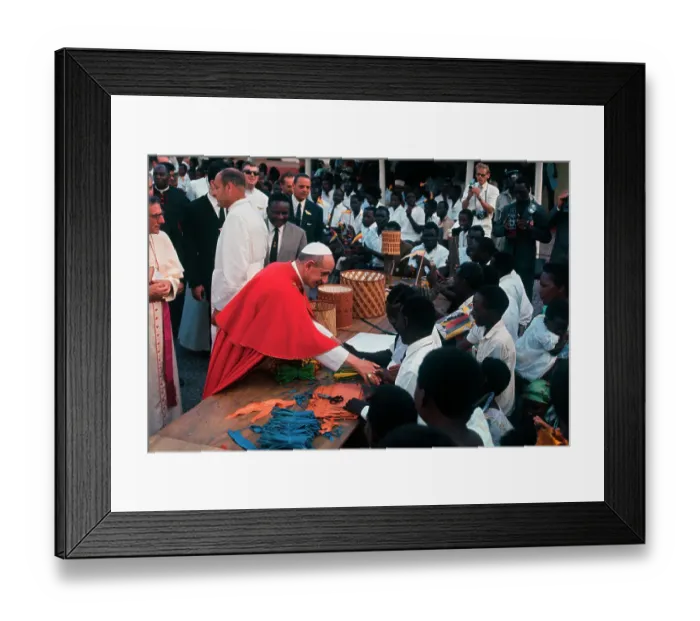 Framed Print : Pope Paul VI Spending Time with Uganda People Framed Print : Pope Paul VI Spending Time with Uganda People