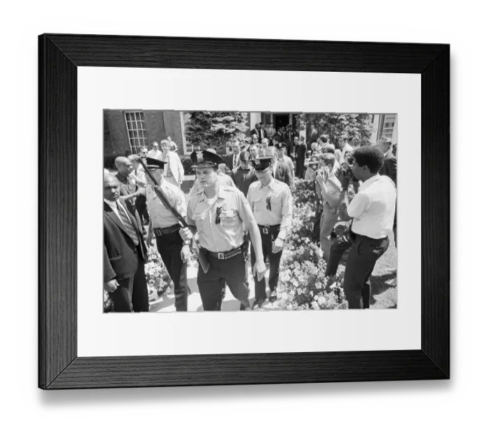 Framed Print : Policemen Leading John Norman Collins Framed Print : Policemen Leading John Norman Collins