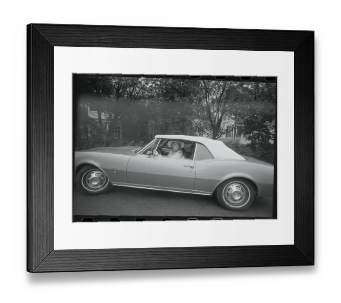 Framed Print : Virginia Joan Kennedy Driving Chevy Convertible Framed Print : Virginia Joan Kennedy Driving Chevy Convertible
