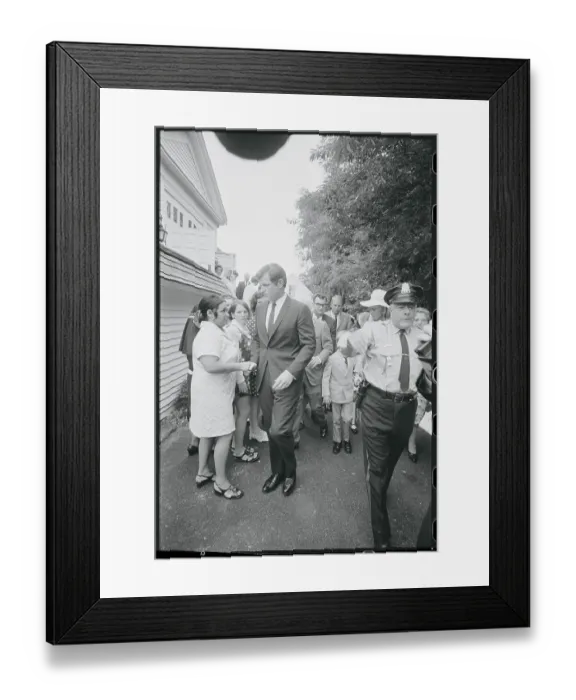 Framed Print : Edward Kennedy and an Admirer