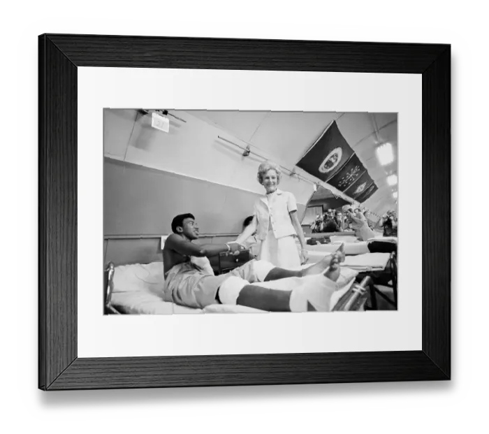 Framed Print : First Lady Patricia Nixon Shaking Hands With Soldier Framed Print : First Lady Patricia Nixon Shaking Hands With Soldier
