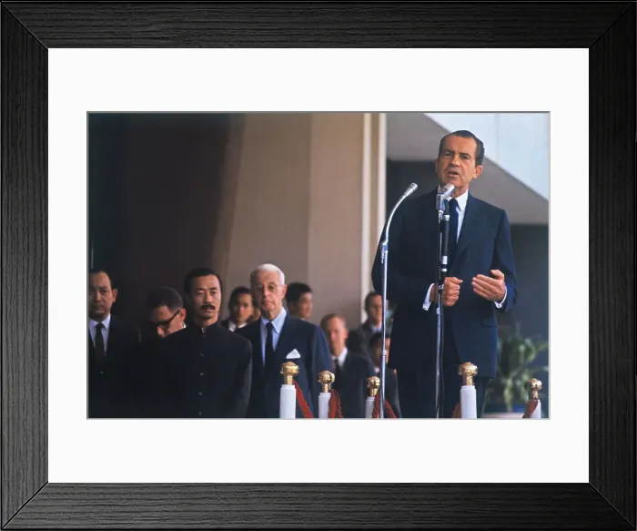 Framed Print : Nixon Performing a Speech in Saigon Framed Print : Nixon Performing a Speech in Saigon