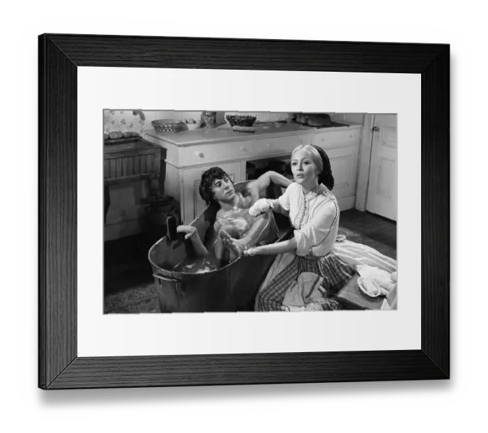 Framed Print : Faye Dunaway Hand-Bathes Dustin Hoffman Framed Print : Faye Dunaway Hand-Bathes Dustin Hoffman