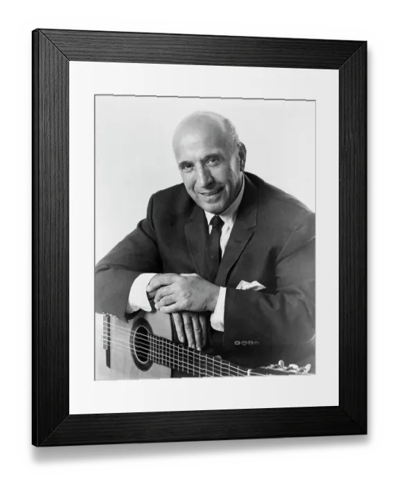 Framed Print : Portrait of Carlos Montoya