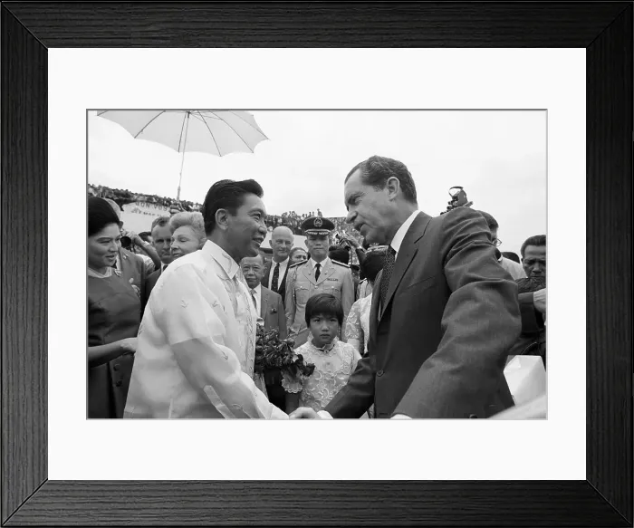 Framed Print : Pres. Nixon Shaking Hands With Marcos Framed Print : Pres. Nixon Shaking Hands With Marcos