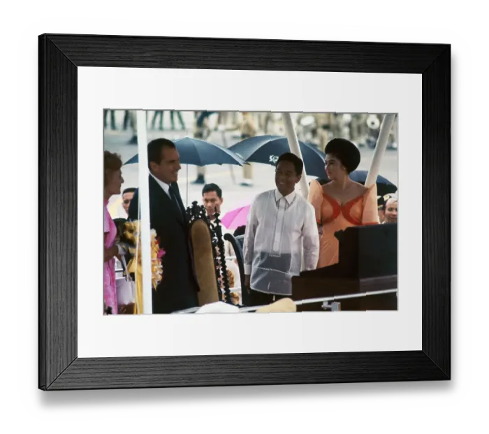 Framed Print : President Richard Nixon Meets Ferdinand Marcos in Manilla Framed Print : President Richard Nixon Meets Ferdinand Marcos in Manilla