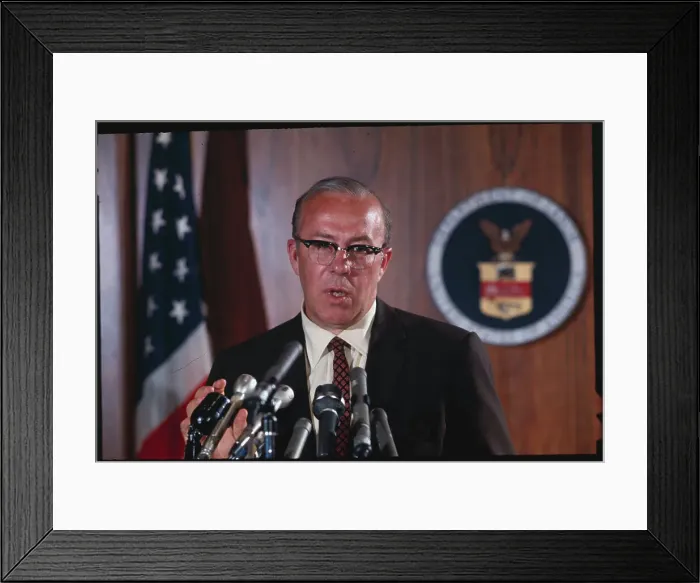 Framed Print : George P. Shultz Speaking