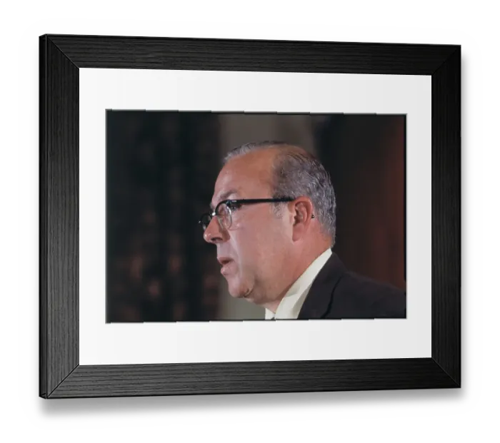 Framed Print : Portrait of George P. Shultz Framed Print : Portrait of George P. Shultz