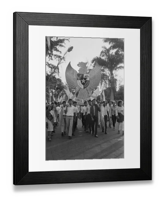 Framed Print : Public Demonstration Through the Streets of Merauke Framed Print : Public Demonstration Through the Streets of Merauke