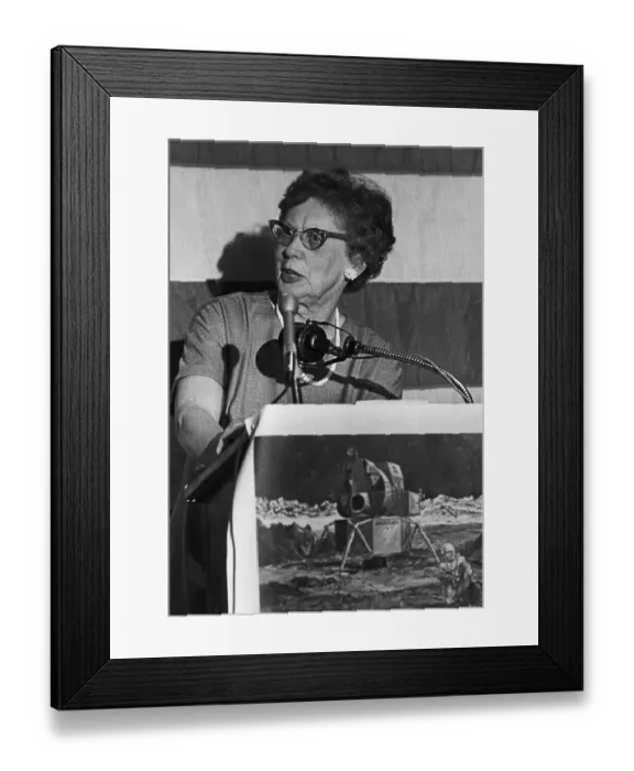 Framed Print : Esther Goddard Speaking as Honored Guest Framed Print : Esther Goddard Speaking as Honored Guest
