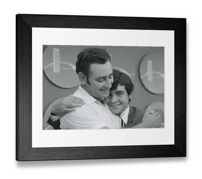 Framed Print : Armando Ramirez Hugging His Uncle Framed Print : Armando Ramirez Hugging His Uncle