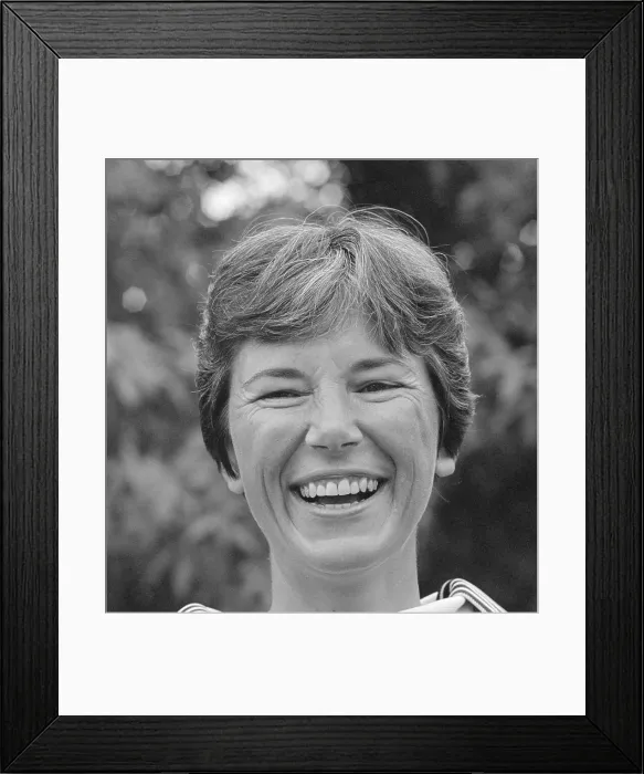 Framed Print : Portrait of Janet Armstrong Smiling Framed Print : Portrait of Janet Armstrong Smiling