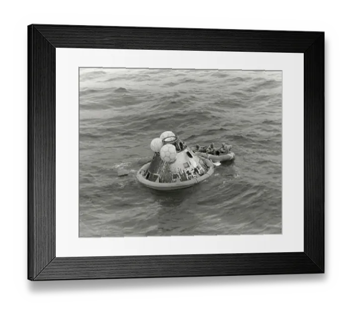 Framed Print : Apollo 11 and Astronauts in Pacific Framed Print : Apollo 11 and Astronauts in Pacific