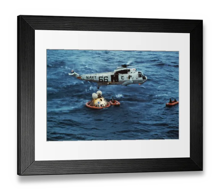 Framed Print : US Navy Helicopter Retrieving Astronauts Framed Print : US Navy Helicopter Retrieving Astronauts