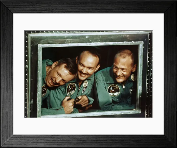 Framed Print : Apollo 11 Astronauts Smiling Framed Print : Apollo 11 Astronauts Smiling