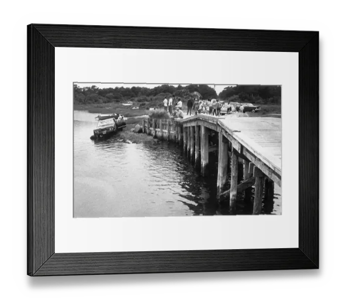 Framed Print : Spectators Look At Kennedy Car Accident Framed Print : Spectators Look At Kennedy Car Accident