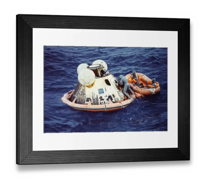 Framed Print : Floating Apollo 11 Command Module Framed Print : Floating Apollo 11 Command Module