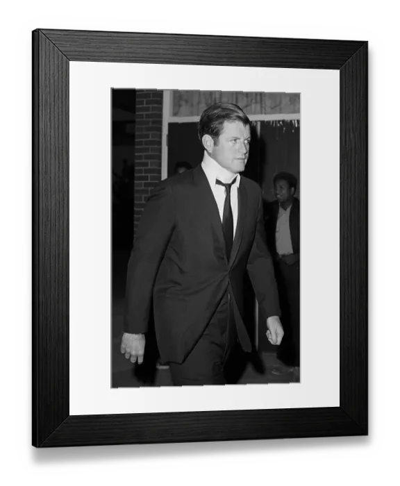 Framed Print : Sen. Edward Kennedy Wearing Neck Collar Framed Print : Sen. Edward Kennedy Wearing Neck Collar