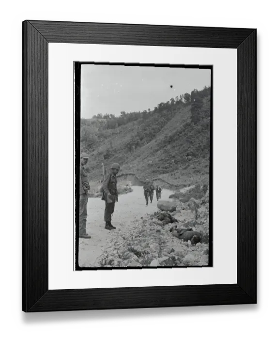 Framed Print : Honduran Troops Viewing Slain Salvadoreans Framed Print : Honduran Troops Viewing Slain Salvadoreans