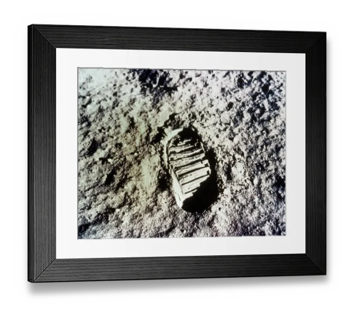 Framed Print : Footprint On the Moon Framed Print : Footprint On the Moon