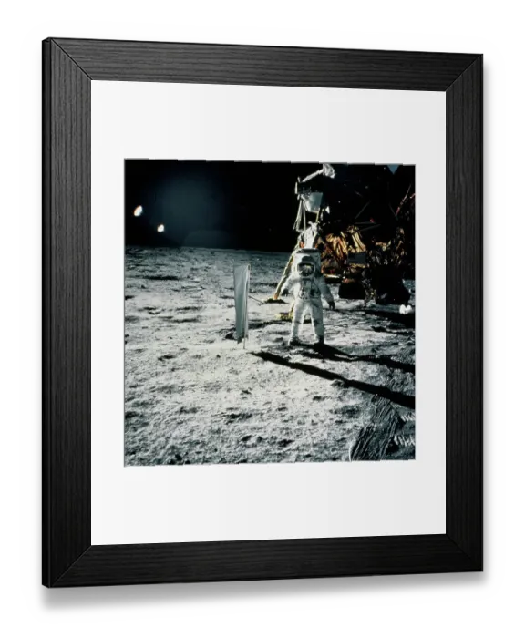 Framed Print : Buzz Aldrin on the Moon Framed Print : Buzz Aldrin on the Moon