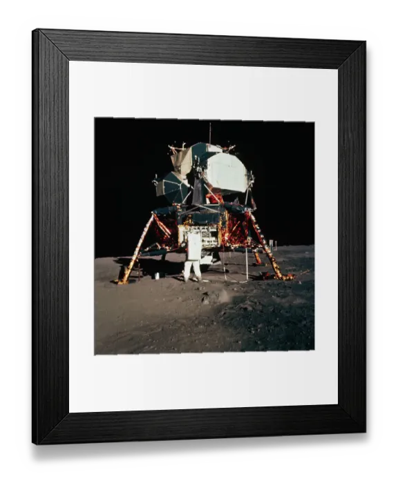Framed Print : Buzz Aldrin Working with Lunar Module Framed Print : Buzz Aldrin Working with Lunar Module