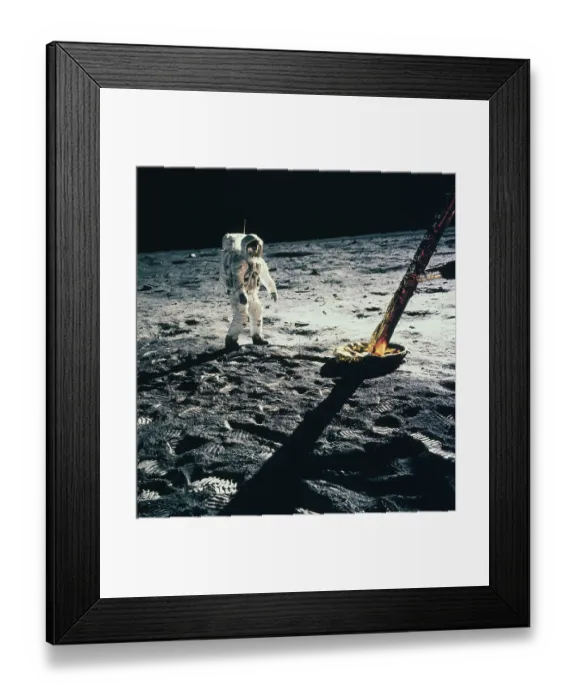 Framed Print : Buzz Aldrin Walking Near the Lunar Module Framed Print : Buzz Aldrin Walking Near the Lunar Module