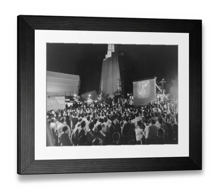 Framed Print : Television Projecting the Moon Walk Framed Print : Television Projecting the Moon Walk