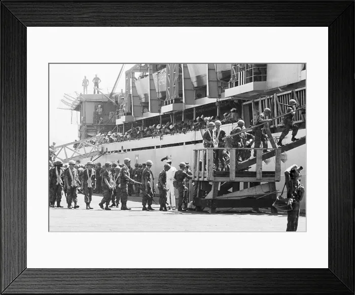 Framed Print : Sailors Boarding The Uss Revere Framed Print : Sailors Boarding The Uss Revere