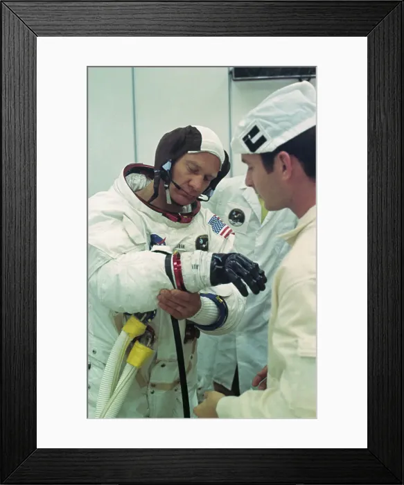 Framed Print : Buzz Aldrin Preparing for Blastoff Framed Print : Buzz Aldrin Preparing for Blastoff
